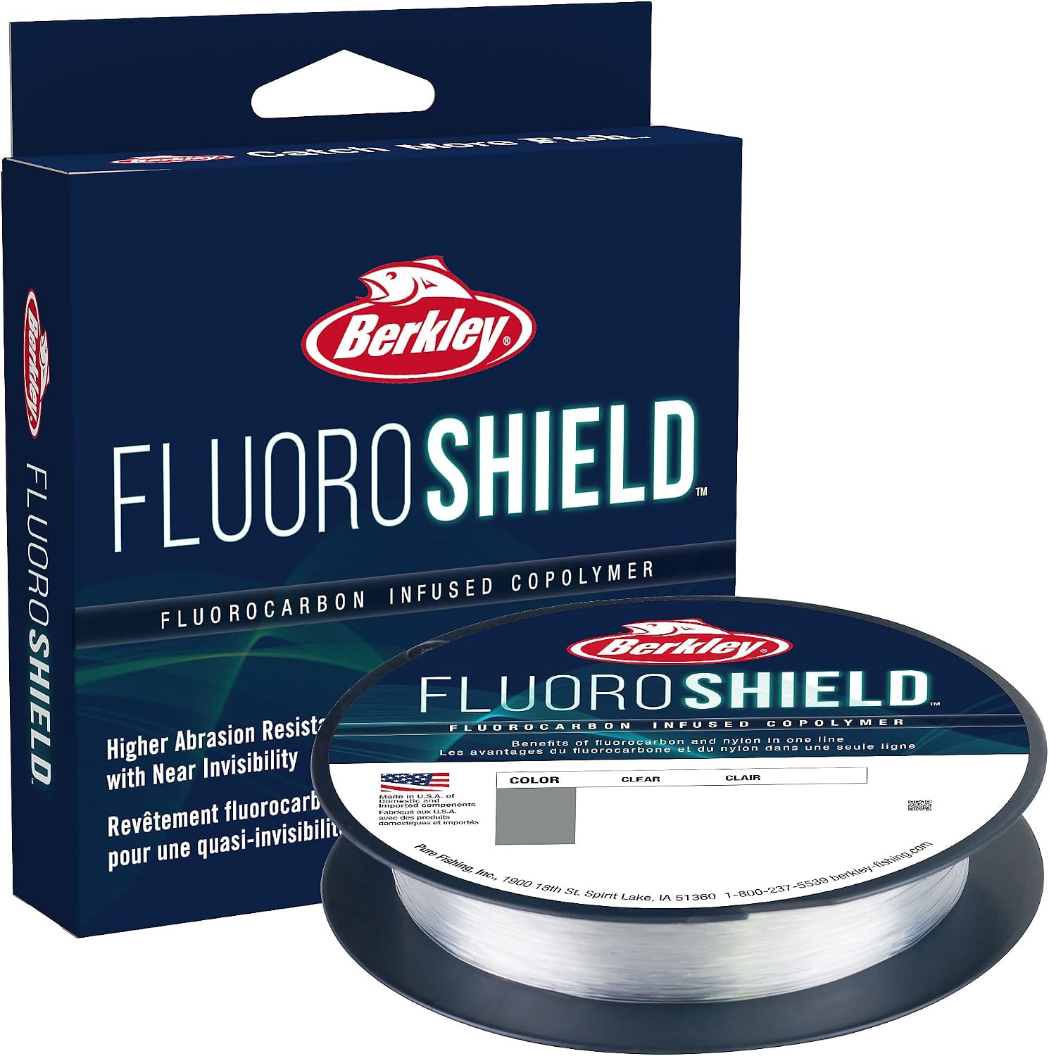 Berkley FluoroShield Fluorocarbon Fishing Line, Transparent