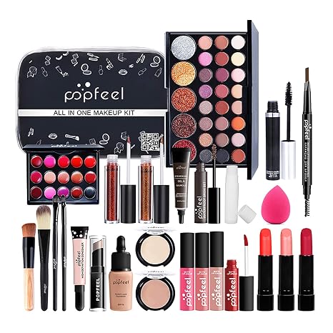 27 Pieces Multi-Purpose Makeup Sets Professional Makeup Gift Set Exquisite Make Up Set Women's Cosmetic Set with Eyeshadow Lipstick Lip Gloss Mascara Blush