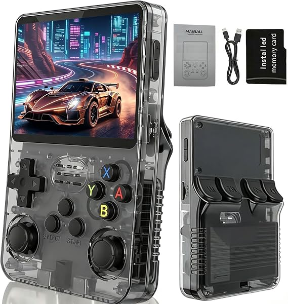 Handheld Retro Game Console, Support Massive Classic Video Games, Reliving the days of childhood, Portable Mini Gaming Console (Gray)