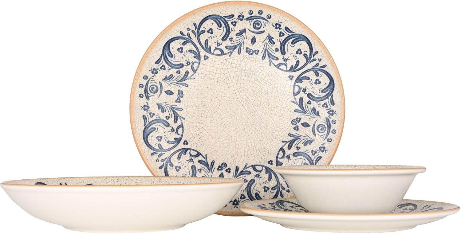 Bonna Dinnerware Set (Large) - Viento - 24 Pieces - 6 Persons - Porcelain