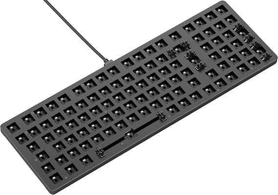 Glorious Gaming GMMK 2 Full Size (96%) Barebones (Frame Only) – Mechanisches Gaming-Tastaturgrundgerüst Fullsize (96%) Aluminium individuell anpassbar RGB International / ISO Layout - Schwarz