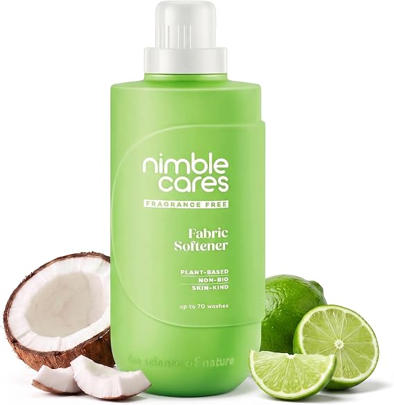 Nimble Cares Fabric Softener Fragrance-Free 1L Plant-Based Conditioner