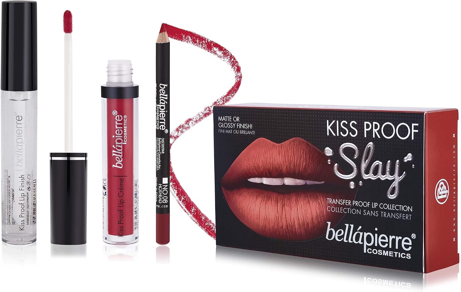 bellapierre Cosmetics Ombre Kiss Proof Slay Lip Kit - Hothead, COSBEL081