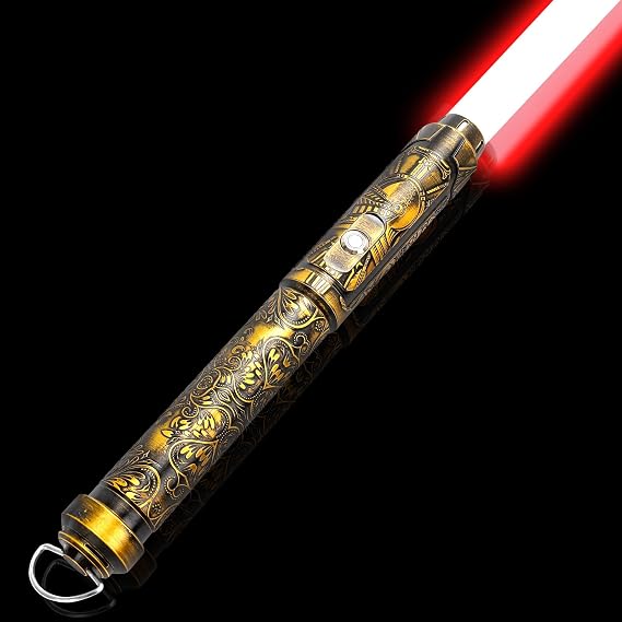 Lightsaber Dueling Lightsaber RGB 12 Colors 16 Sound Font Smooth Swing Motion Control Force FX Lightsaber Cosplay Props Gold