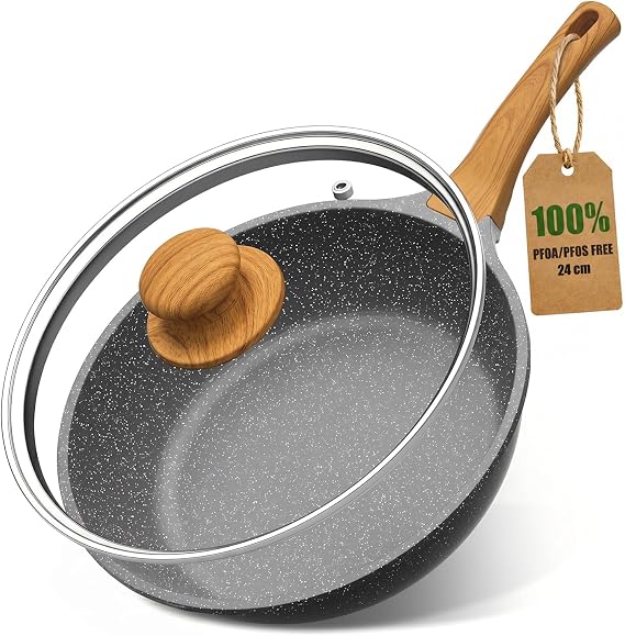 YASHE Non-stick frying pan 24 cm, induction, non-toxic, PTFE and PFAS free