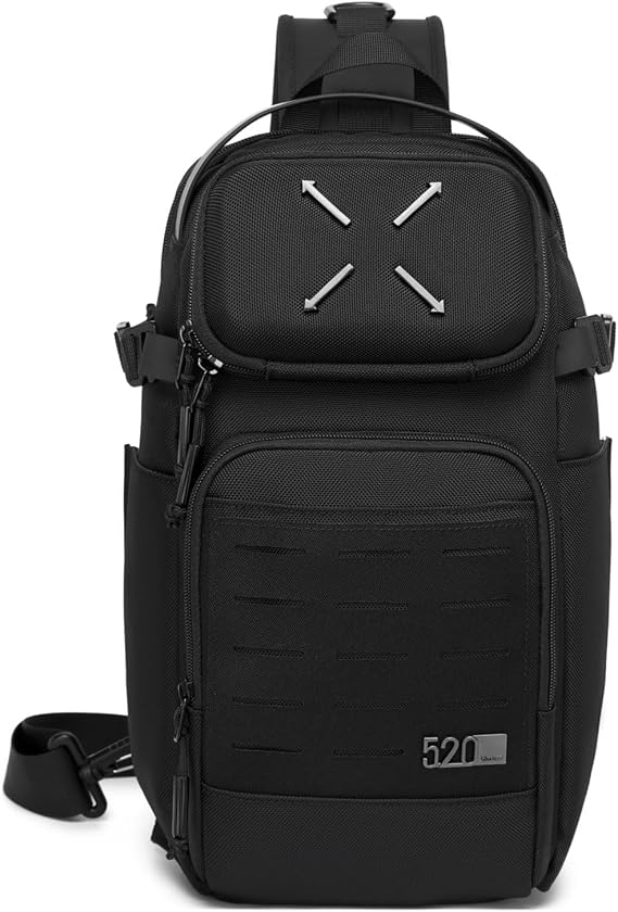 OZUKO Tactical Sling Backpack, Military Style Crossbody Shoulder Bag, Black