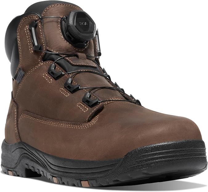 Danner Caliper 6インチ 防水ワークブーツ 男性用 - フルグレインレザー 通気性のあるダナースライライニング、低反発素材のフットベッド&滑り止めヒールアウトソール