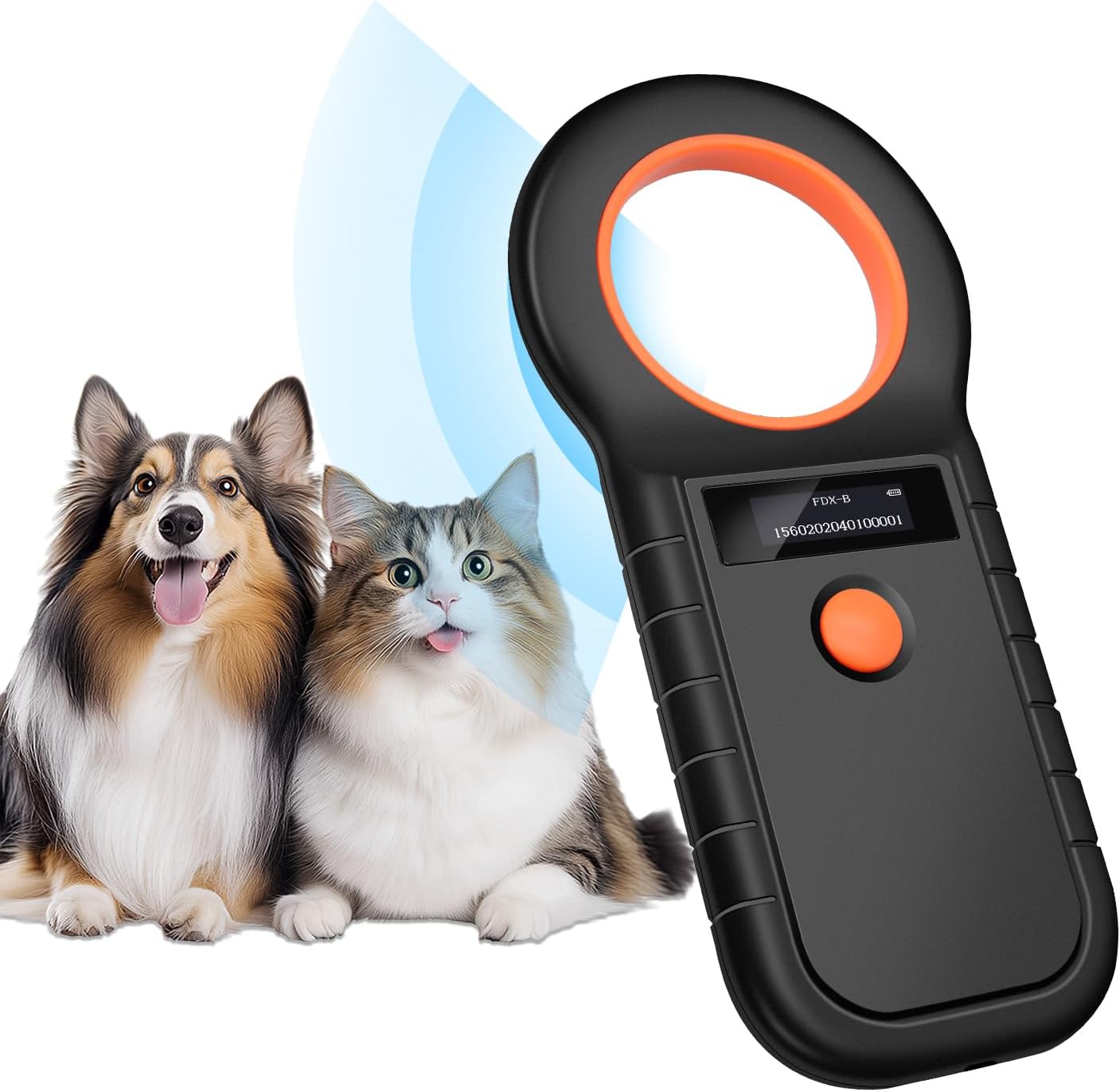 Pet Microchip Scanner, OLED Display Chip Reader, Rechargeable USB ID Microchip Scanner Pet ID with High Brightness OLED Display for Animal/Dog/Cat