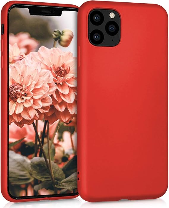 Microsonic Matte Silicone Apple iPhone 11 Pro (5.8'') için Kılıf Kırmızı [iPhone 11 Pro ile Uyumlu Kılıf - Kırmızı]