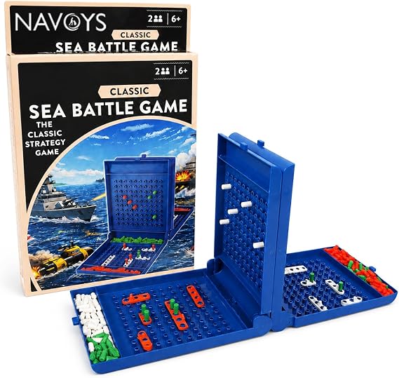 Sea Battle Game | 2 Player Strategy Board Game, Fun Interactive Travel Game