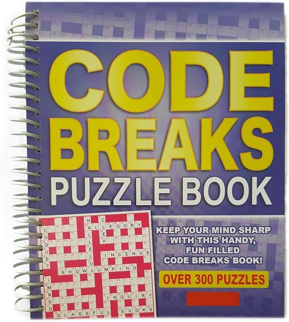 WF Graham Code Breaks Codewords Puzzle Book - Spiral Bound Brain Teasers Travel Puzzles Book with over 300 Puzzles (4170)