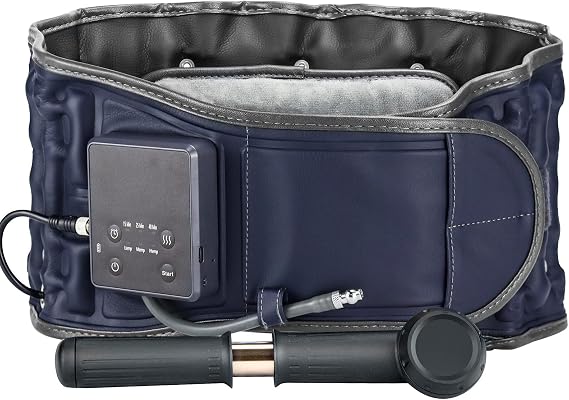 Cordless Heating Decompression Back Belt, Lumbar Support Belt, Inflatable Lumbar Traction Device with Heating Pad, for Lower Back Pain Relief (One Size Fits 29-49 Waist)