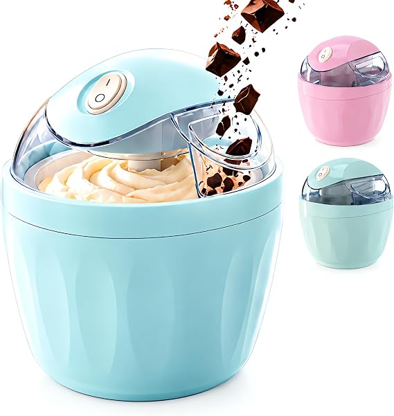 Small Home Mini Automatic Ice Cream Maker with Built-In Freezing Core