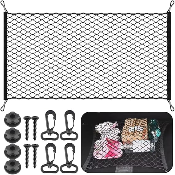 Cargo Net, 110 * 60 cm Luggage Net Adjustable Elastic Organizer Net
