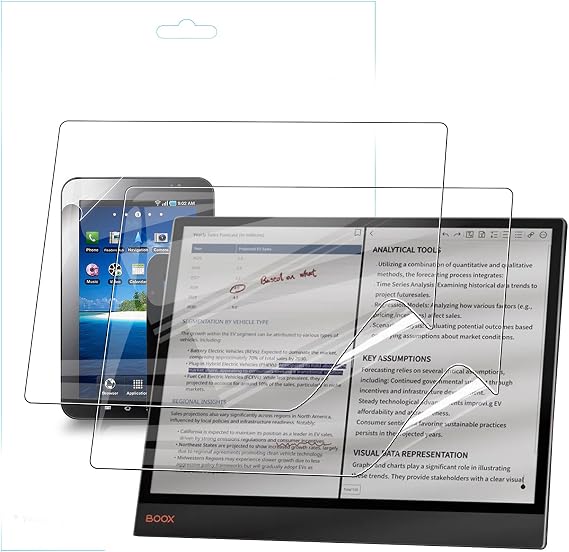 KZIOACSH 2 Pack Screen Protector for BOOX Tablet Tab X C 13.3 Inch, Ultra Slim HD Clarity Touch Sensitive Scratch-Resistant Shatterproof Bubble Free TPU Screen Guard for BOOX Tablet Tab X C