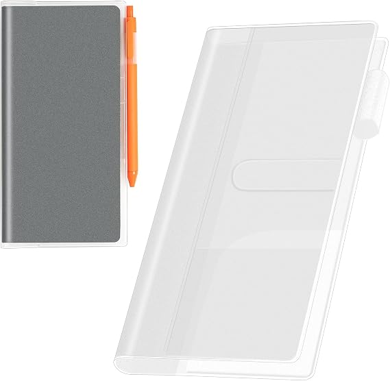 Weeks Planner Cover,Plastic Book Covers,Transparent PVC Protective Sleeve,Clear Cover for Planner 7.48 x 3.74 Inch (Frosted)
