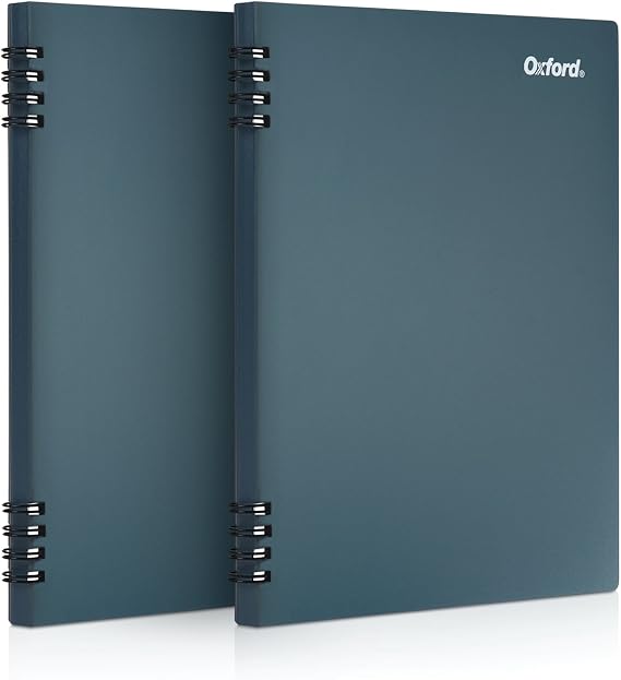 Oxford Taş Kağıt Defter, 5-1/2" x 8-1/2", Mavi Kapak, 60 yaprak, 2'li paket (161646)