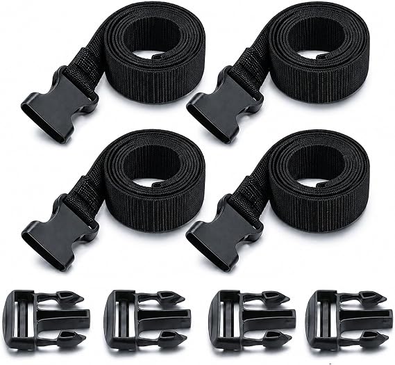 4 Pack Tie Down Straps, 2m x 25mm Adjustable Lashing Straps with Quick Release Buckles for Cargo Luggage Bikes