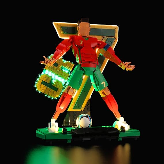 LED Lighting Set Compatible with Lego 43016 Cristiano Ronaldo – Soccer Legend Set, DIY Light Up Kit for 43016 Building Blocks Model (Building Sets Not Included)