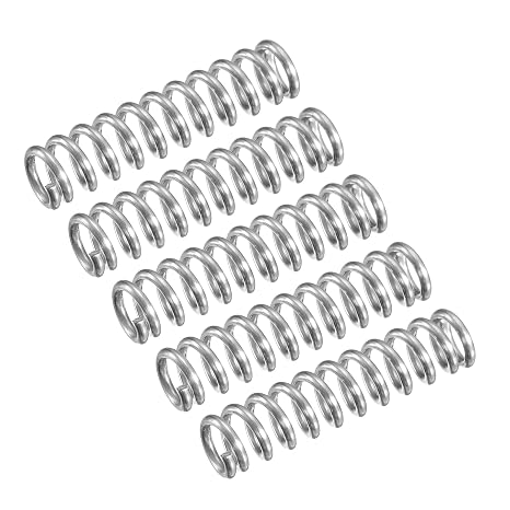 sourcing map 5Pcs Compression Spring 304 Stainless Steel 6mmOD,1mmWD,25mmFL