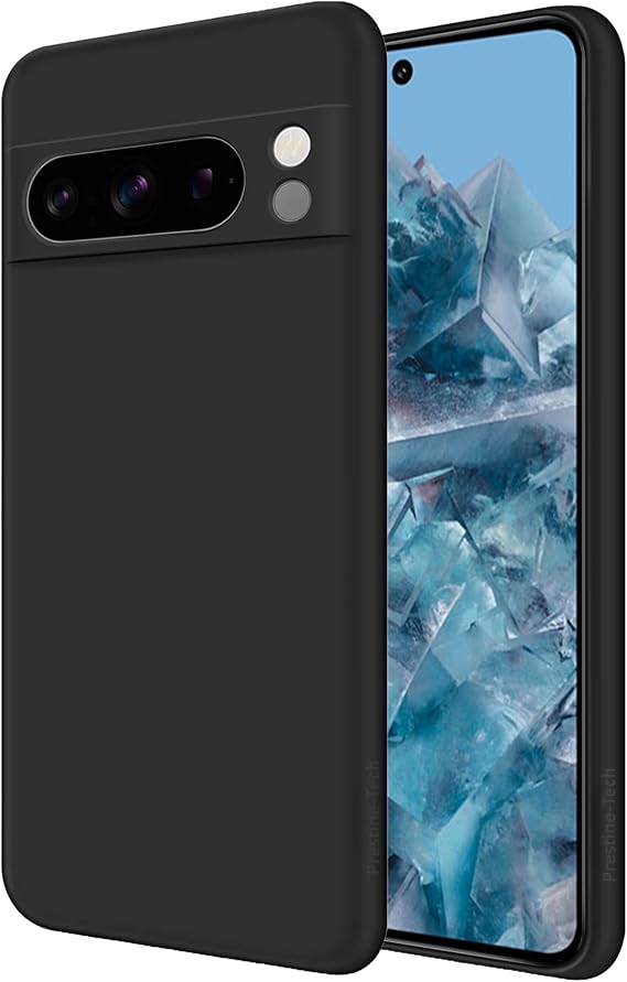 Silicone Case for Google Pixel 8 Pro Soft-Touch, Shockproof, DustProof, Phone Cover for Google Pixel 8 pro – Black