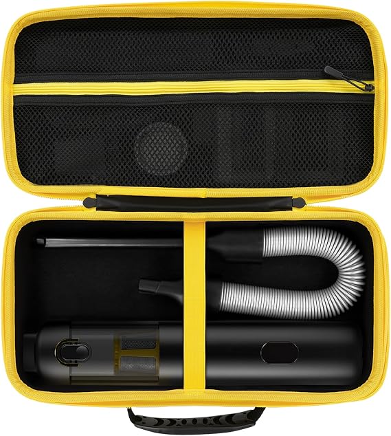 Hard Case for Fanttik Slim V8 Apex/ V8 Mate/ V10 Apex/ V10 Mate Cordless Car Vacuum, Portable EVA & Oxford Cloth Travel Storage Bag Protective Organizer with Handle and Mesh Pocket