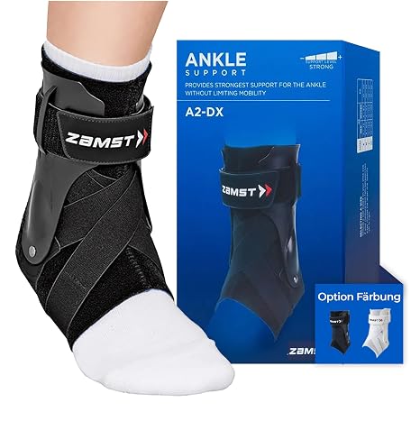 Zamst A2-DX Ankle Brace (Left - XL) Adjustable Against Bending - Heavy Sprains Grade III Chronic Instability - Ideal for Sports Bandage Ankle - Correct Fit R&L