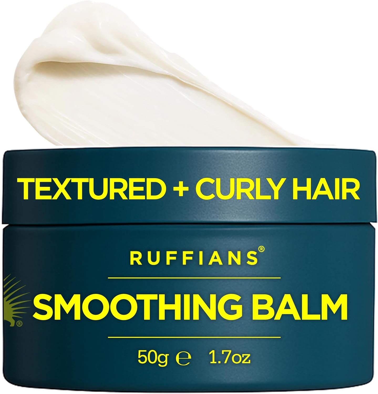 Ruffians Smoothing Balm (1.7 Oz Fl / 50 ML) Omega-Rich Frizz-Fighting Haircare Solution for Textured Hair, Frizz Control with Light Hold, Natural Sheen, for Textured and Curly Hair