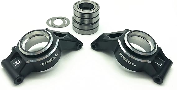 Treal Aluminum 7075 Rear hubs for Traxxas X-Maxx (Black)