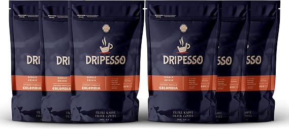Dripesso Colombia Supremo Öğütülmüş Filtre Kahve 250G 6 Adet