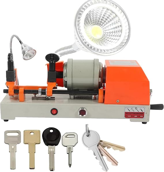 Key Cutting Machine(Accurate Adjustment), Automatic Horizontal, 5 Duplicating Types, With Protective Cover/Lamp, for Hollow, Wavy, Cylindrical And Bead Locking Cores,TH-292