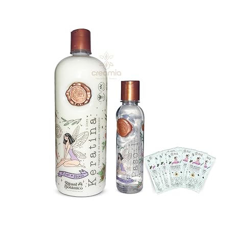 Ritual Botanico Keratina Organica de 1 Litro Organic Hair Relaxer Home Kit Hair Relaxer Natural Keratin Large 1.2L
