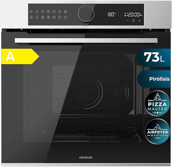 Cecotec Bolero Hexa P516000 Line, 3250W, 14 Functions, Dual Display, Pizza and Airfryer Master, Cooling Fan, Fast Preheating, Defrost Mode, Convection, Eco Mode [Energy Class A]