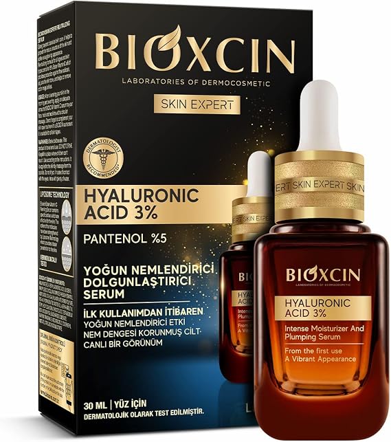 Bioxcin Hyaluronic Acid Serum 3% – Yoğun Nemlendirici ve Dolgunlaştırıcı Yüz Serumu – Pantenol (B5), Lipozom Teknolojili – 30 ml