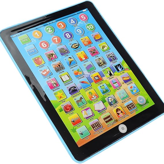 Kids Tablet Toys, Kids Learning Pad - Fun Educational Tablet Toys - Interactive Educational Electronic Toys, Music and Words English Tablet Learning Machine Model for Boys Girls
