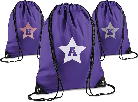 Print Maniacs Personalised Drawstring Bag for Kids Back to School PE Bag, Swim Bag with Name Ideal for Boys, Girls, Toddlers,and Primary School Students Perfect School Bag