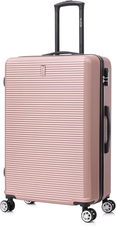CELIMS - Large Rigid Travel Suitcase with 4 Wheels Lightweight Billing 23 kg 75 cm | Integrated Lock | ABS | Large Suitcase with 4 Wheels 75 cm | Suitcase Rose Gold