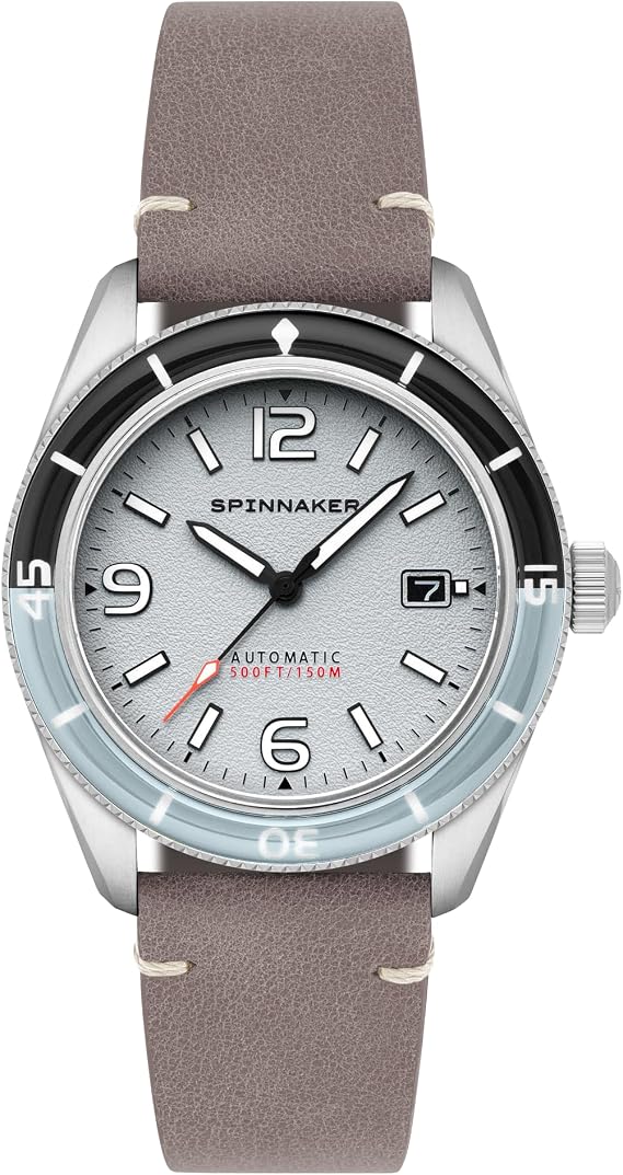 Spinnaker Men's 43mm Fleuss Automatic Watch with Leather Strap SP-5055