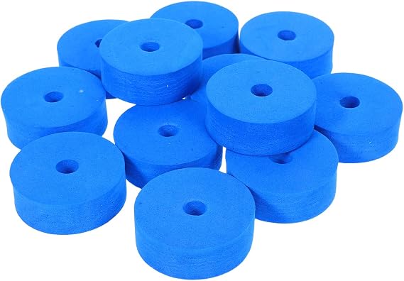 12pcs Blue Cymbal Felt Washers Set for Drum Cymbal Protection and Anti-vibration with Soft Feel Pad Material for Live Performances and Stands