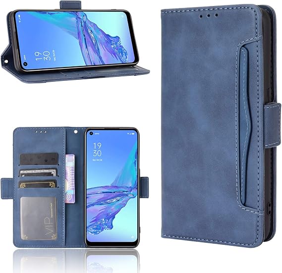 Red Magic 8 Pro/8 Pro+ Case [Wallet Case] [Kickstand] [Card Slots] [Magnetic Flip Cover] Compatible with Red Magic 8 Pro/8 Pro+ Smartphone(Blue)