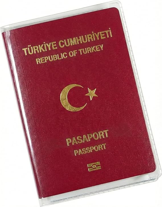 Spelt PVC Transparan Pasaport Kaplama Koruma Kılıfı Şeffaf