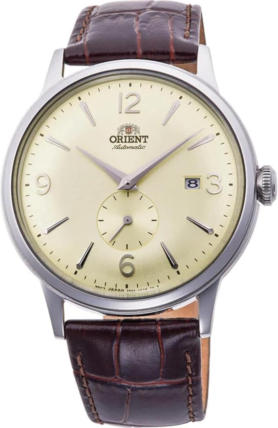 Orient Men's Bambino Small Seconds Japanese-Automatic Watch with Leather Strap, 21 mm