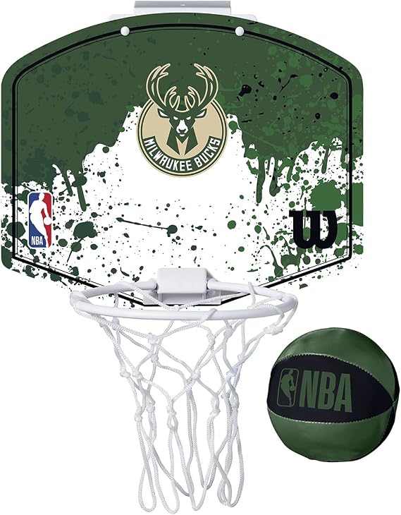 Wilson Mini-Basketballkorb NBA TEAM MINI HOOP, MILWAUKEE BUCKS, Kunststoff