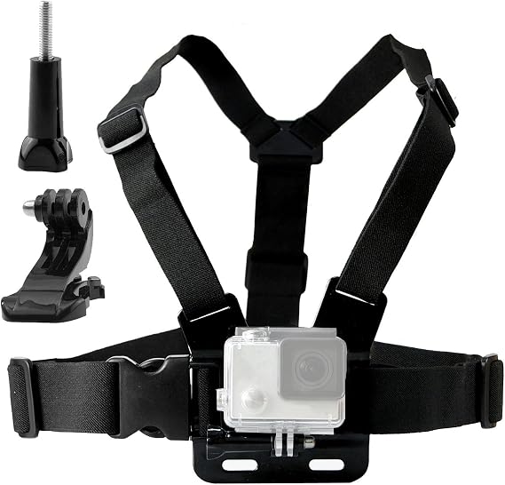 TEKCAM Göğüs Kemeri Dağı Ayarlanabilir Göğüs Kemeri J Kancalı Kemer Gopro Hero 13 12 11 10 9 8/AKASO EK7000 Brave 4 7/Vemont/WOLFANG/Surfola/Icefox Aksiyon Kamera Aksesuarları