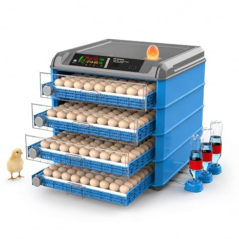 Eggs Incubator,Poultry Egg Hatchery Brooder Automatic Egg Turner with Temperature/Humidity Control & Digital Touch Screen for Hatching Parrot,Birds,Chickens,Ducks,Quails (392 eggs)