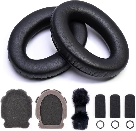 Voarmaks Yenileme Kiti Kulak Pedleri Yastık Mikrofon Muff Ön Cam Kafa Bandı Pedi Bose A20 X A10 Havacılık Kulaklığı ile Uyumlu