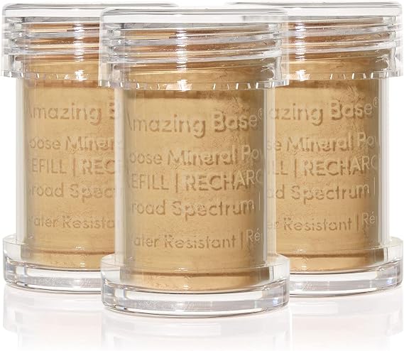 JANE IREDALE Amazing Base Refillable Brush, Latte, Pack of 3