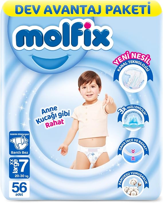 Molfix Kanal Teknolojisi Dev Avantaj Paketi 7 Beden XXL 56 Adet