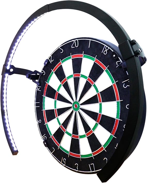 Professional 260° Dartboard Light with Touch Dimming | Touch Control Dartboard Illuminator | Shadowless Anti-Glare Match Lighting | Heavy-Duty Metal Clamp Mount No Drill