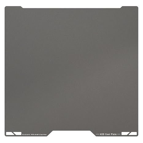 355x346mm Large Cool Build Plate for Bambu Lab H2S H2D Smooth High-Viscosity Spring Steel Print Bed Surface